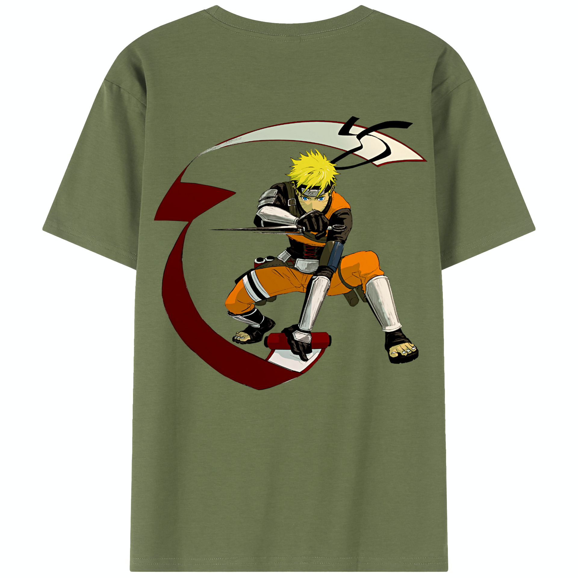 （画像用） NARUTO -ナルト- うずまき ナルト Uzumaki Naruto 綿100％半袖Tシャツ（背面プリント）